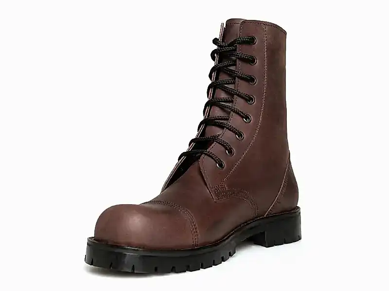 Kahve Eskitme Bağcıklı Erkek Postal Bot 2