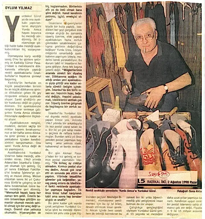 Oylum Yılmaz’ın Köşe Yazısı - 02.08.1998 Radikal
