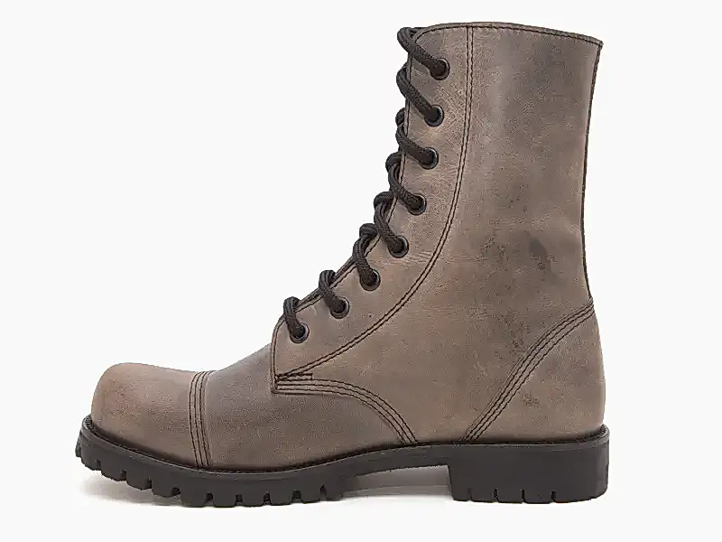 Açık Kahve Eskitme Bağcıklı Kadın Postal Bot