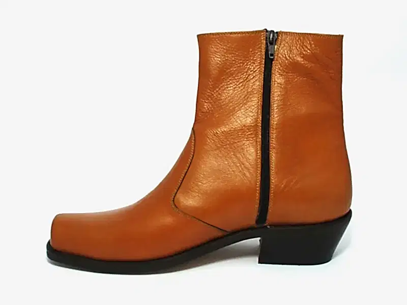 Açık Kahverengi Fermuarlı Erkek Çizme