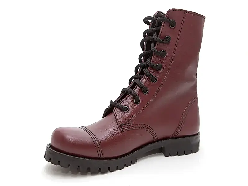 Bordo Baskılı Bağcıklı Kadın Postal Bot