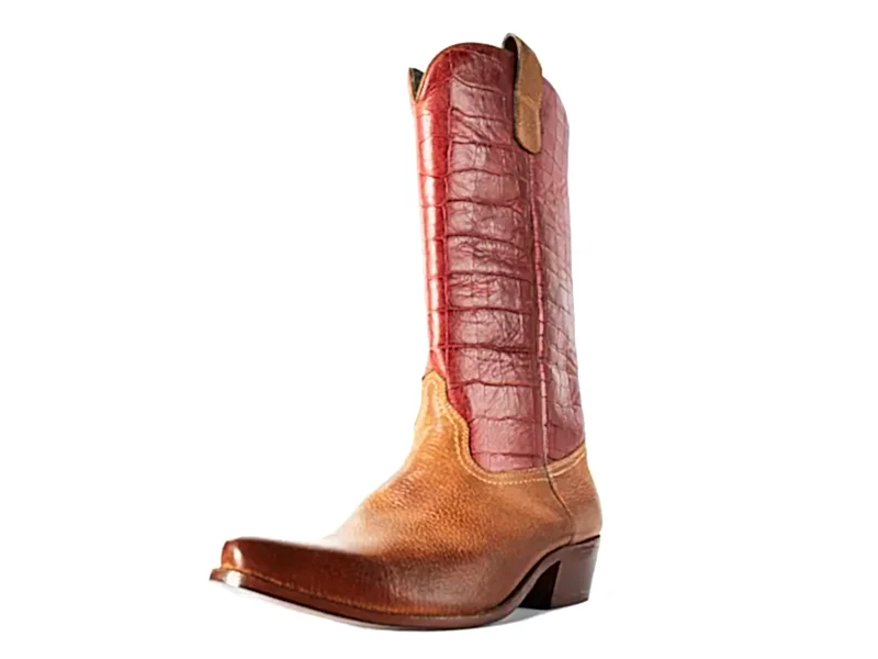 Anasayfa Kahverengi Bordo Erkek Kovboy Çizmesi 2