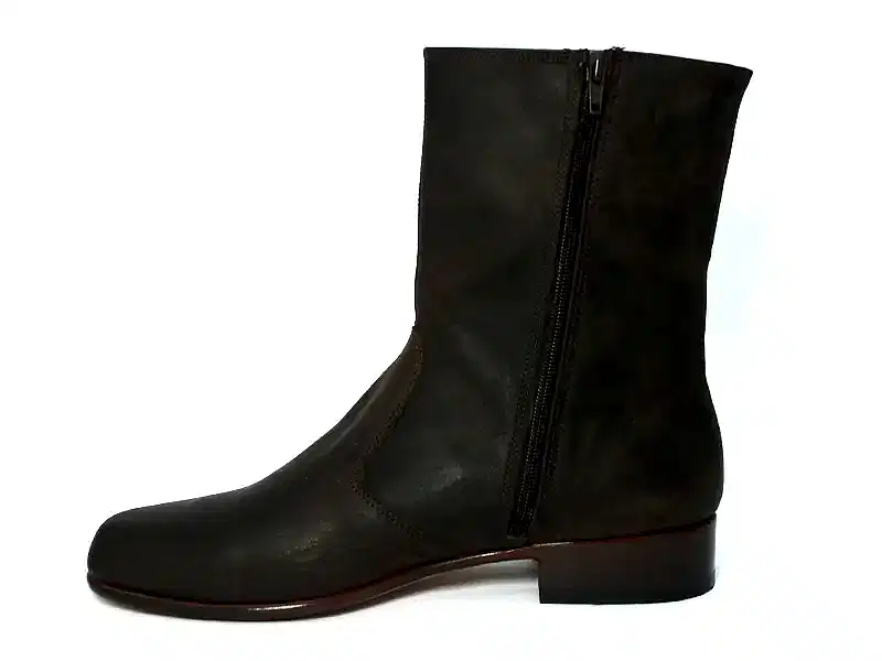 Koyu Kahve Eskitme Erkek Çizme