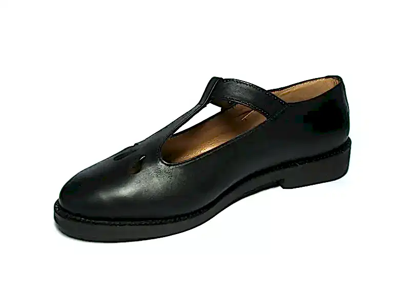 Siyah Deri Kadın Klasik Ayakkabı 2