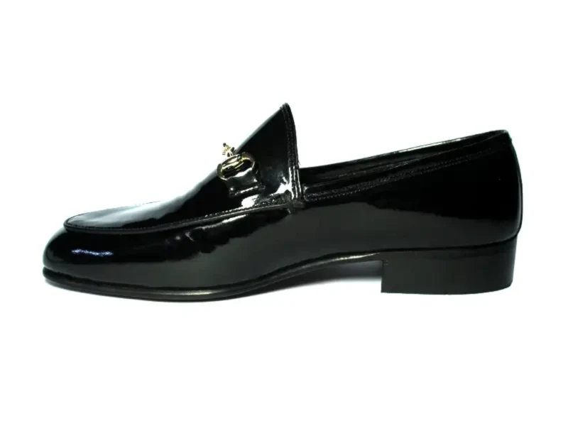 Siyah Rugan Tokalı Erkek Klasik Ayakkabı