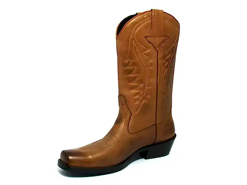 Açık Kahve Eskitme Kadın Kovboy Çizmesi 2