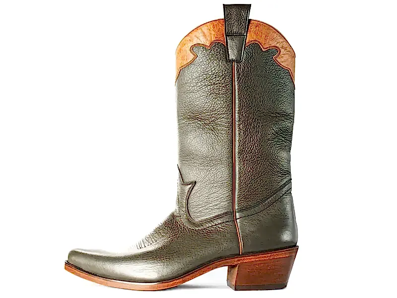 Gri Kadın Kovboy Çizmesi