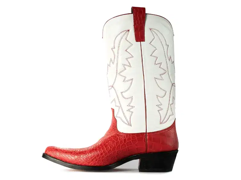 Kırmızı Beyaz Erkek Kovboy Çizmesi